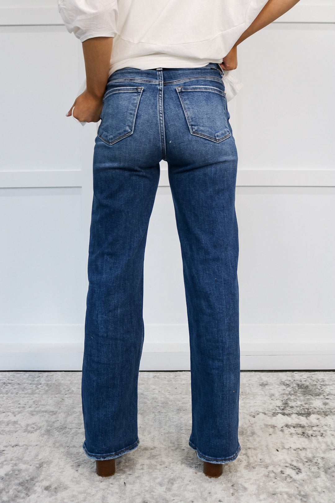 Chelsea High Rise Wide Leg Jeans / Risen Brand