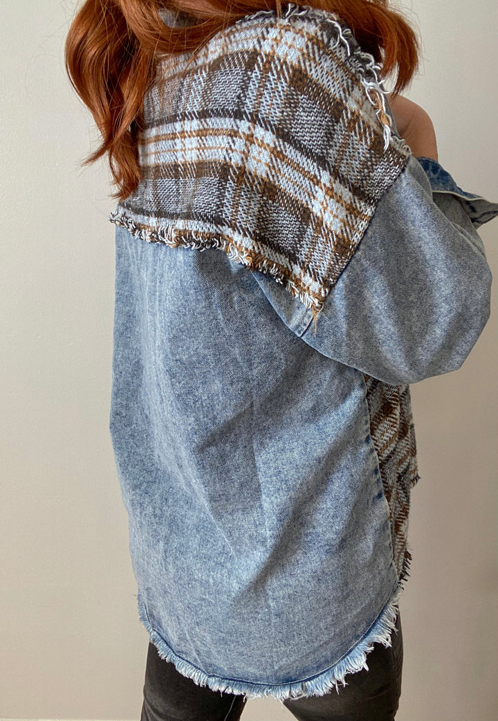 Denim and Plaid Shacket