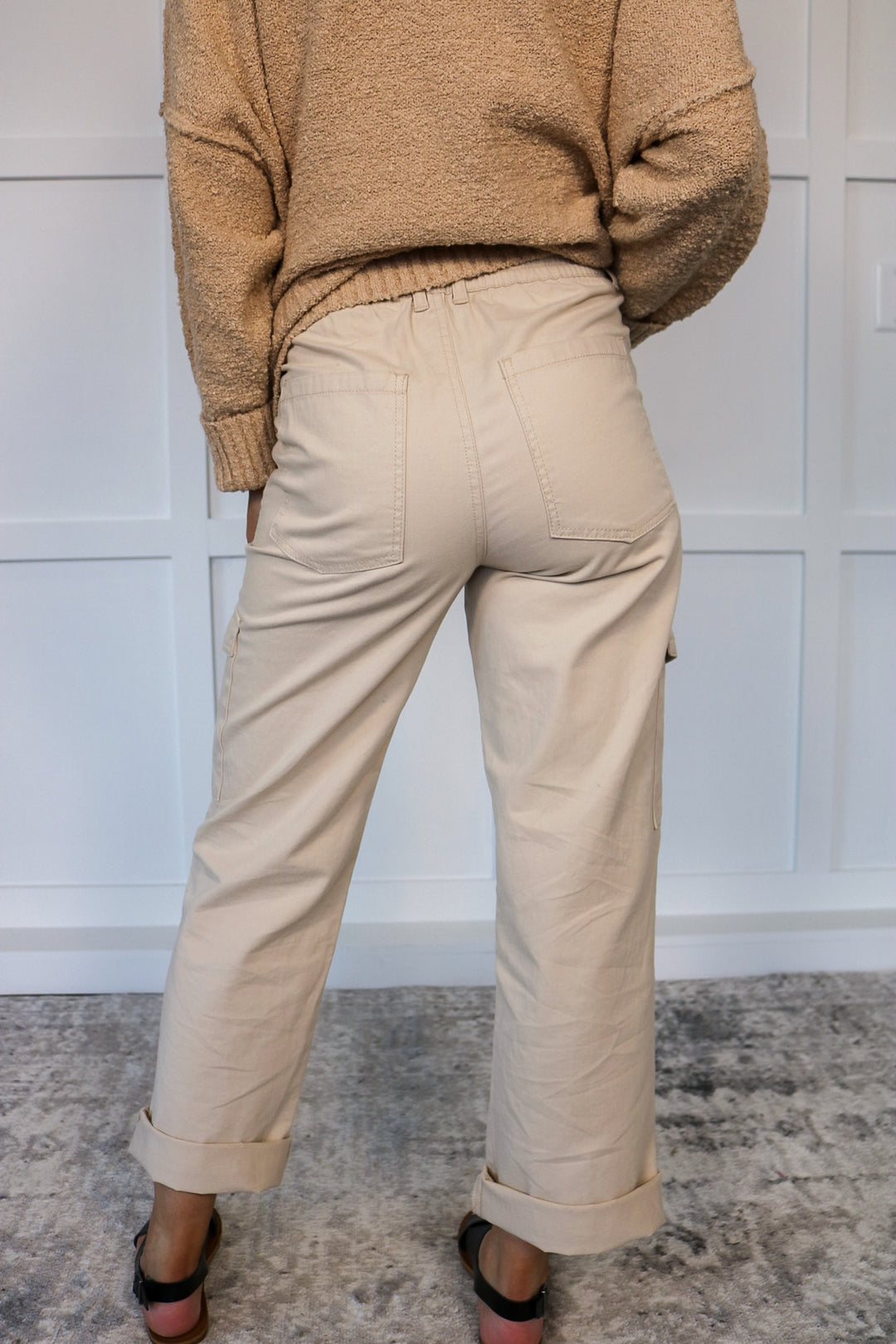 Wide Leg Cargo Pant / Khaki