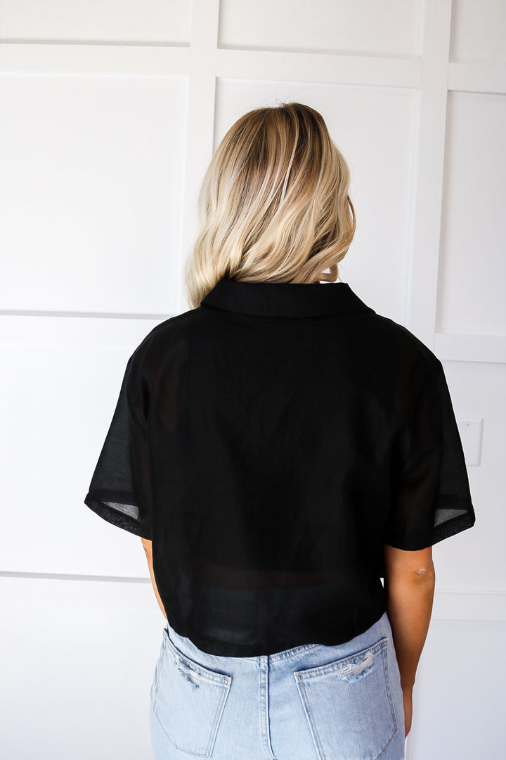 Dark & Flirty Button Down Top