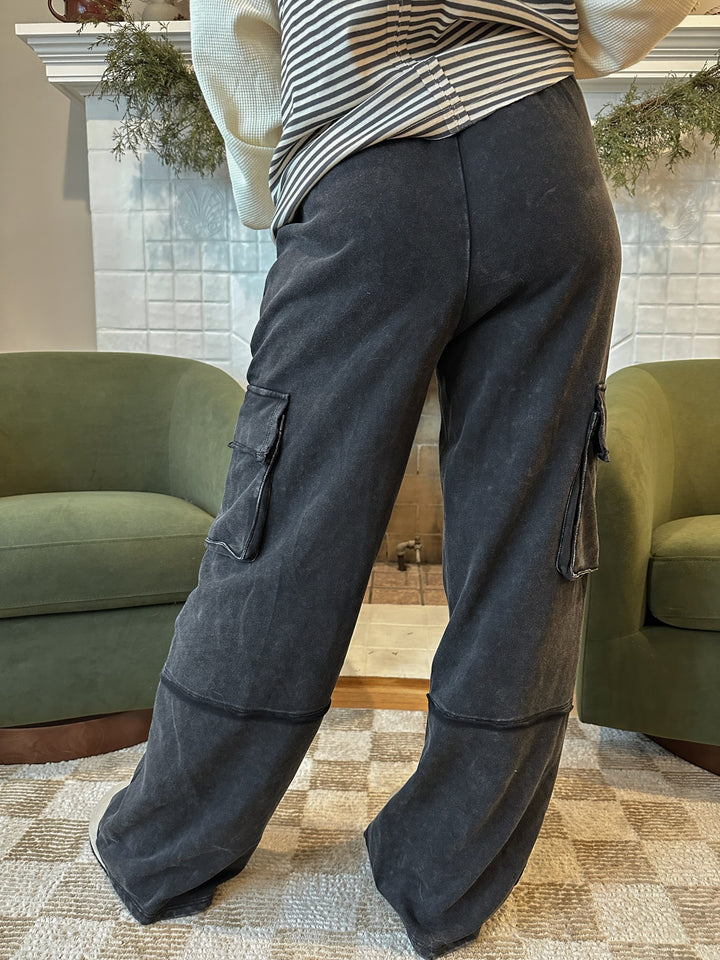 Sandra Mineral Washed Cargo Pants