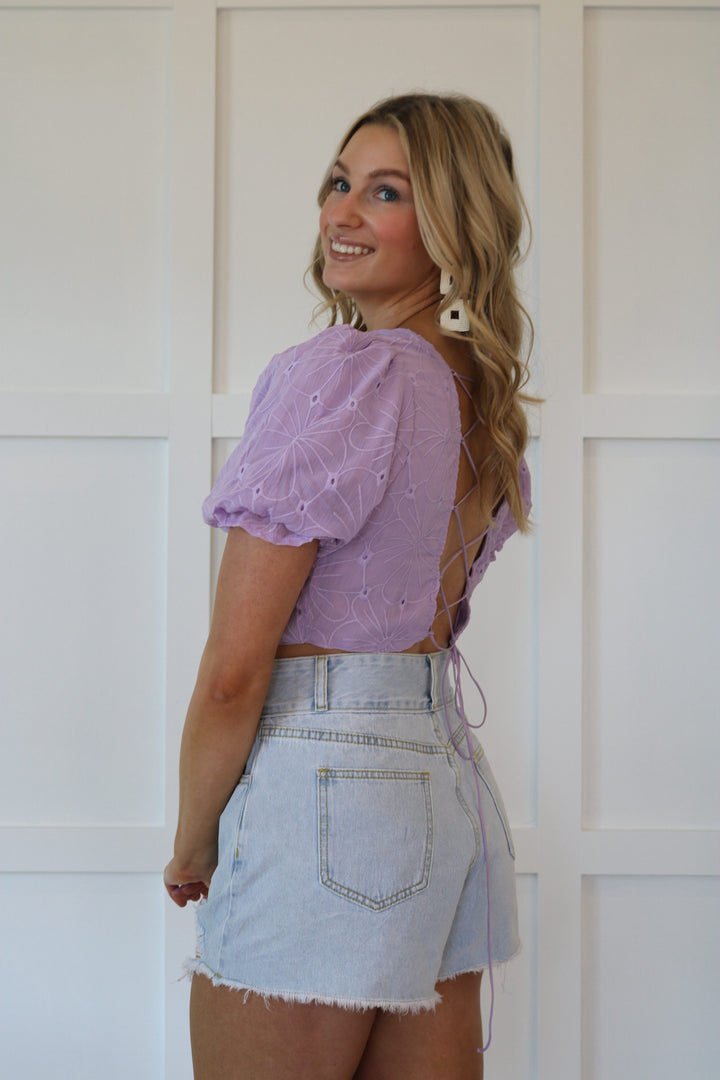 Spring Days Lavender Top