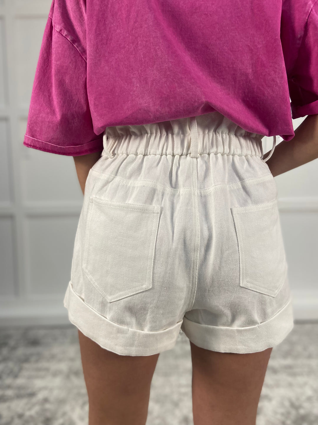 Rhinestone Paper Bag Shorts