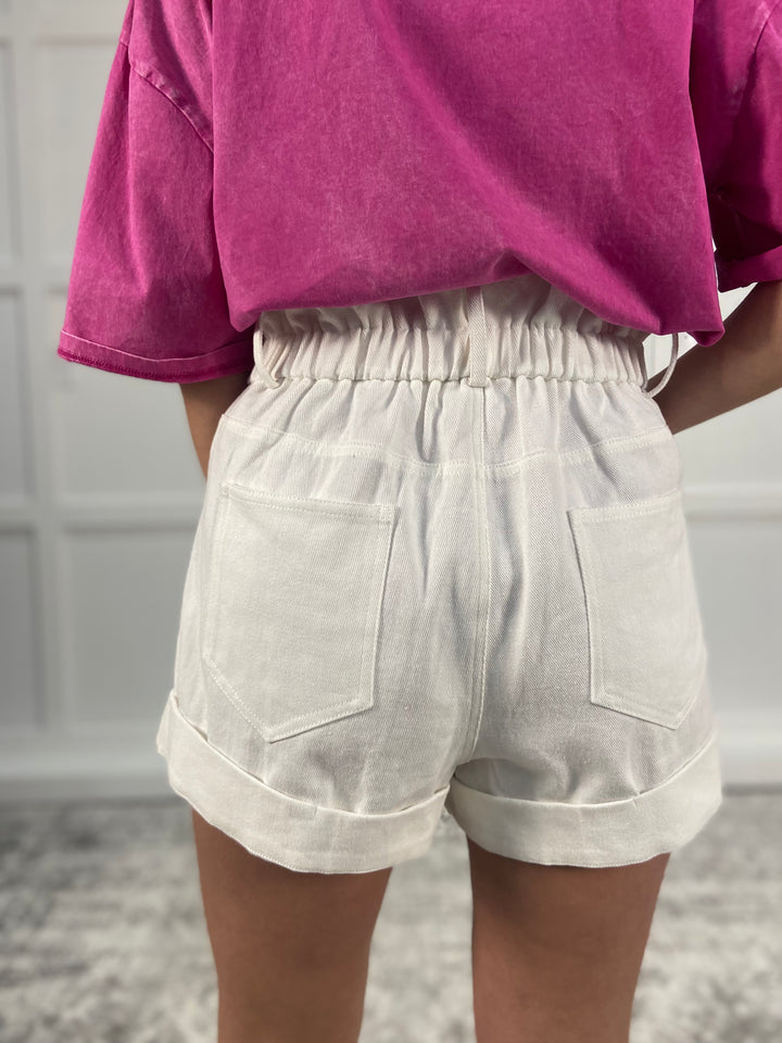 Rhinestone Paper Bag Shorts