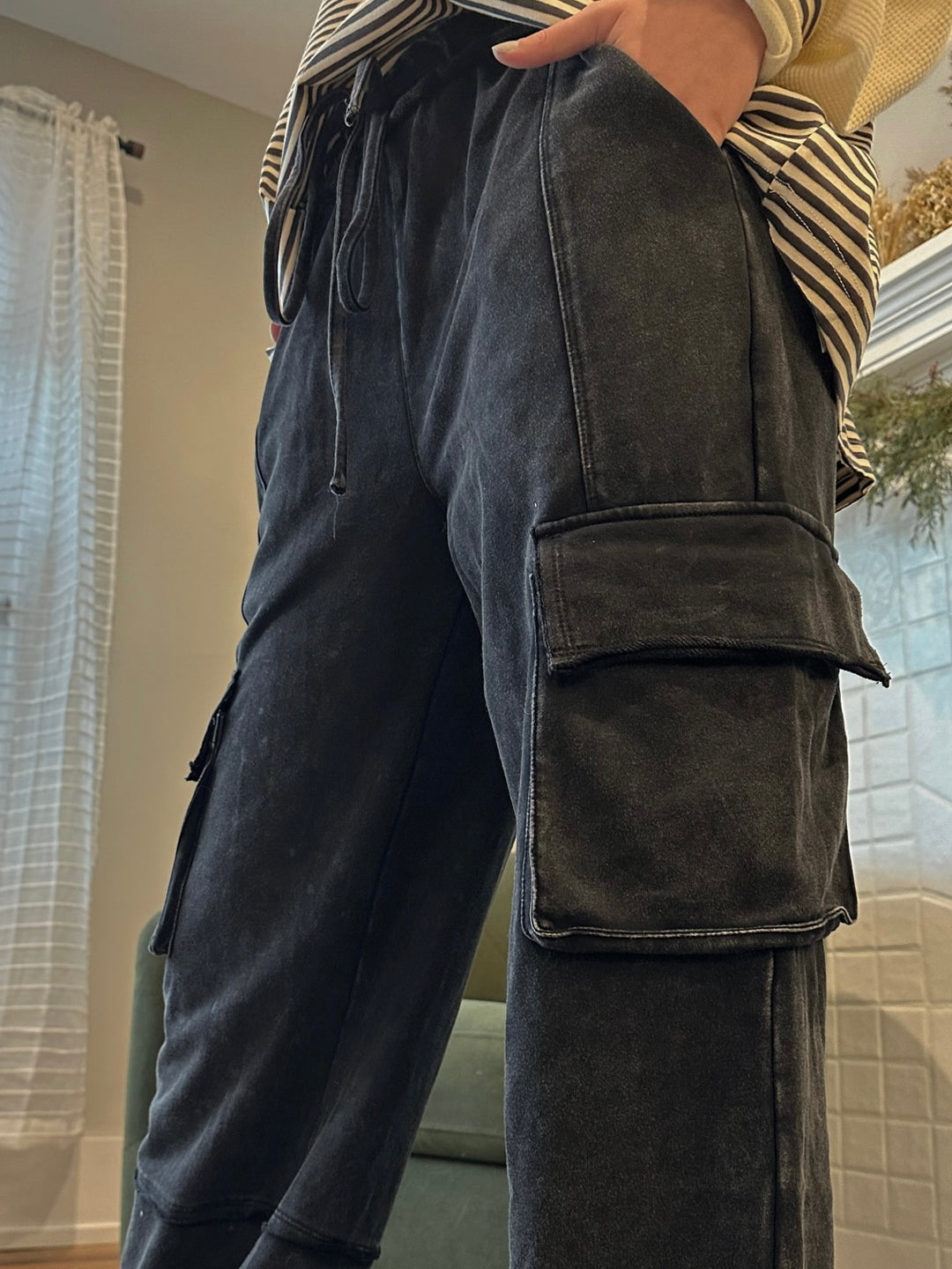 Sandra Mineral Washed Cargo Pants