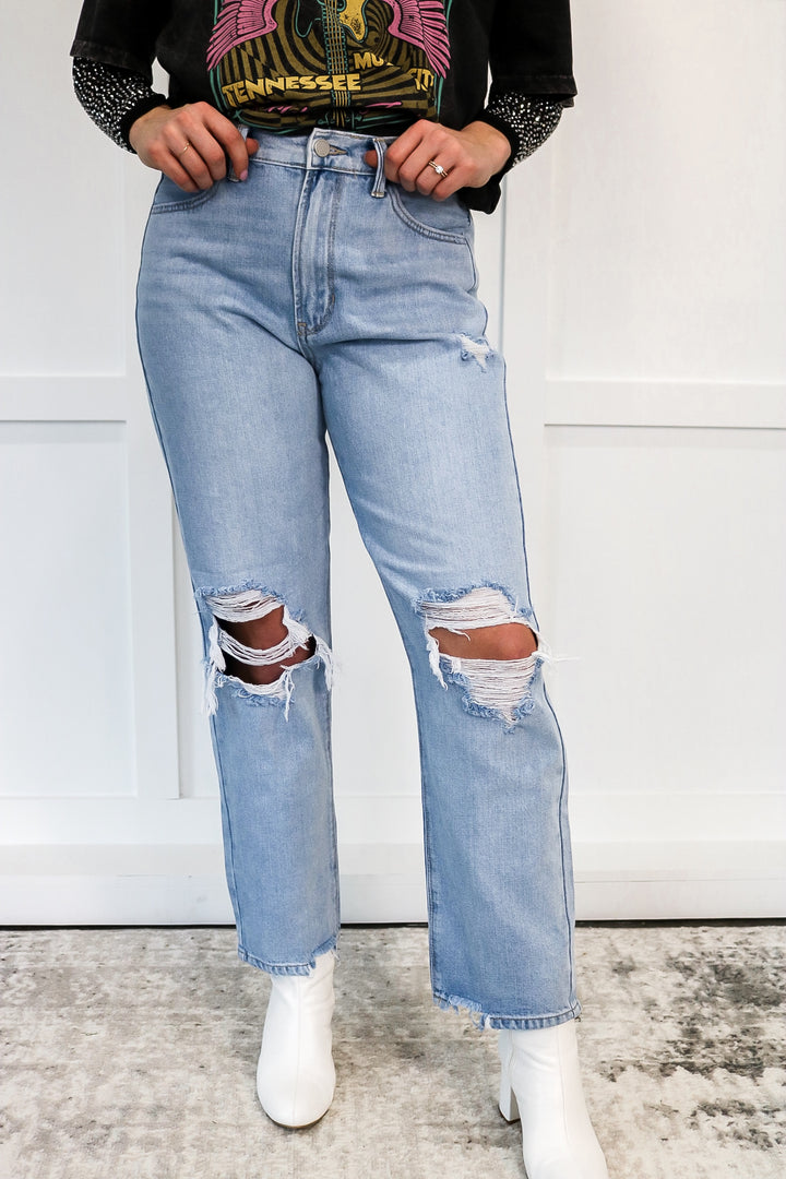 River 90’s Straight Leg JBD Distressed Jean