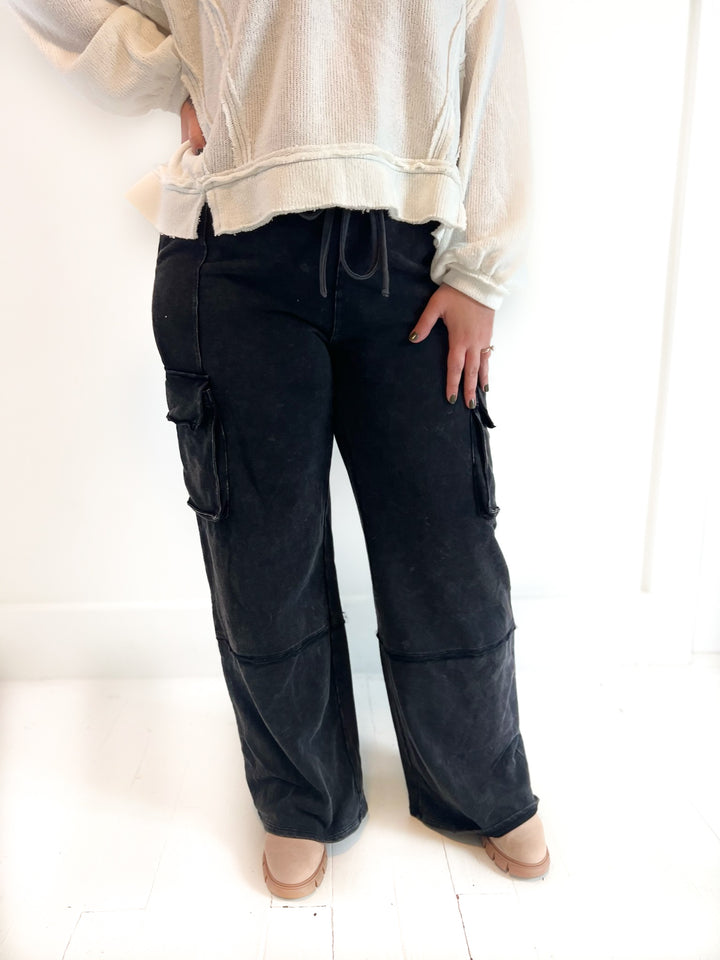 Sandra Mineral Washed Cargo Pants