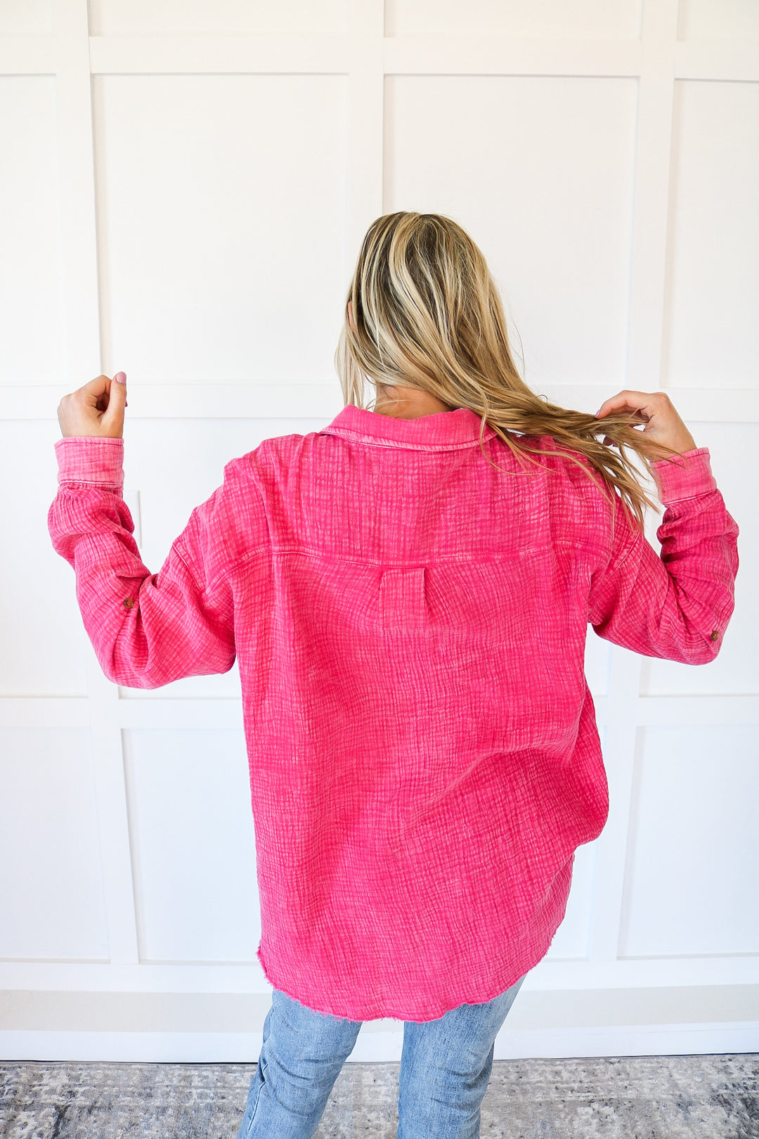 Pink Diamond Button Up Top