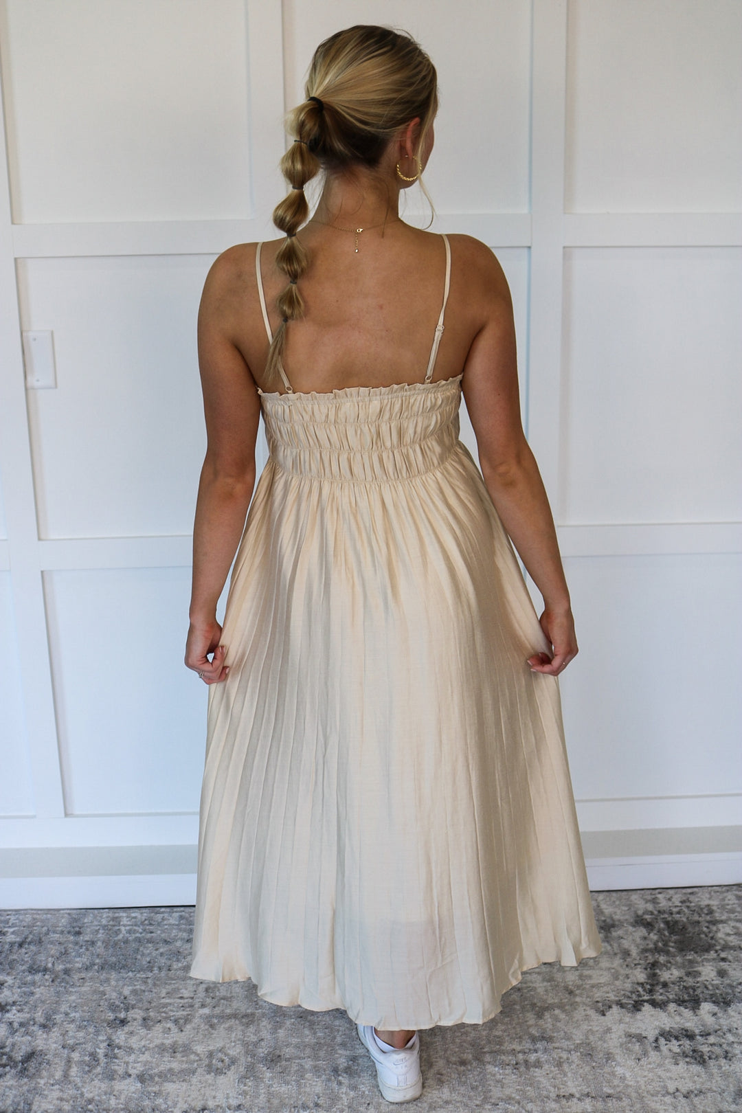 Make a Toast Flowy Pleated Maxi Dress