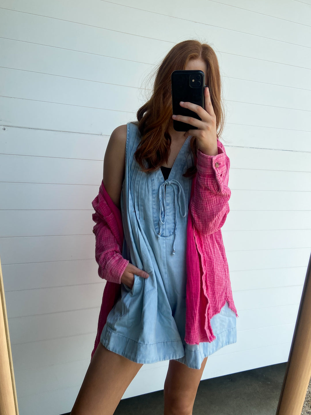 Pink Diamond Button Up Top