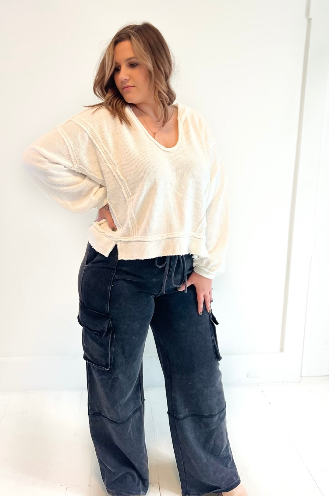 Sandra Mineral Washed Cargo Pants