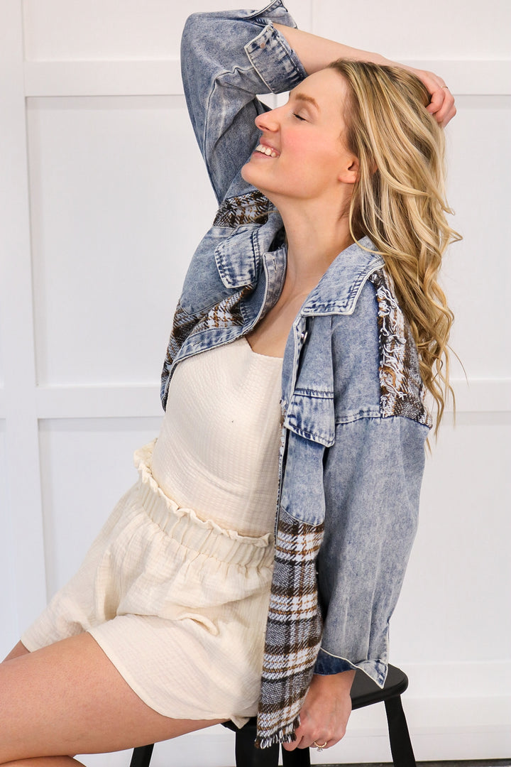 Denim and Plaid Shacket