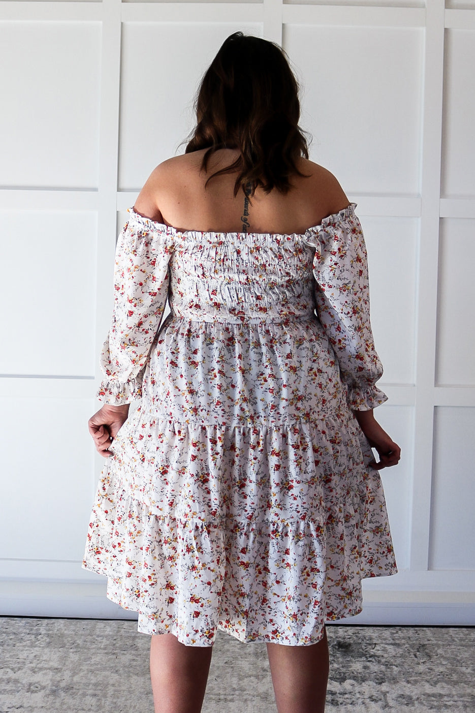 The Secret Garden Off the Shoulder Midi Dress