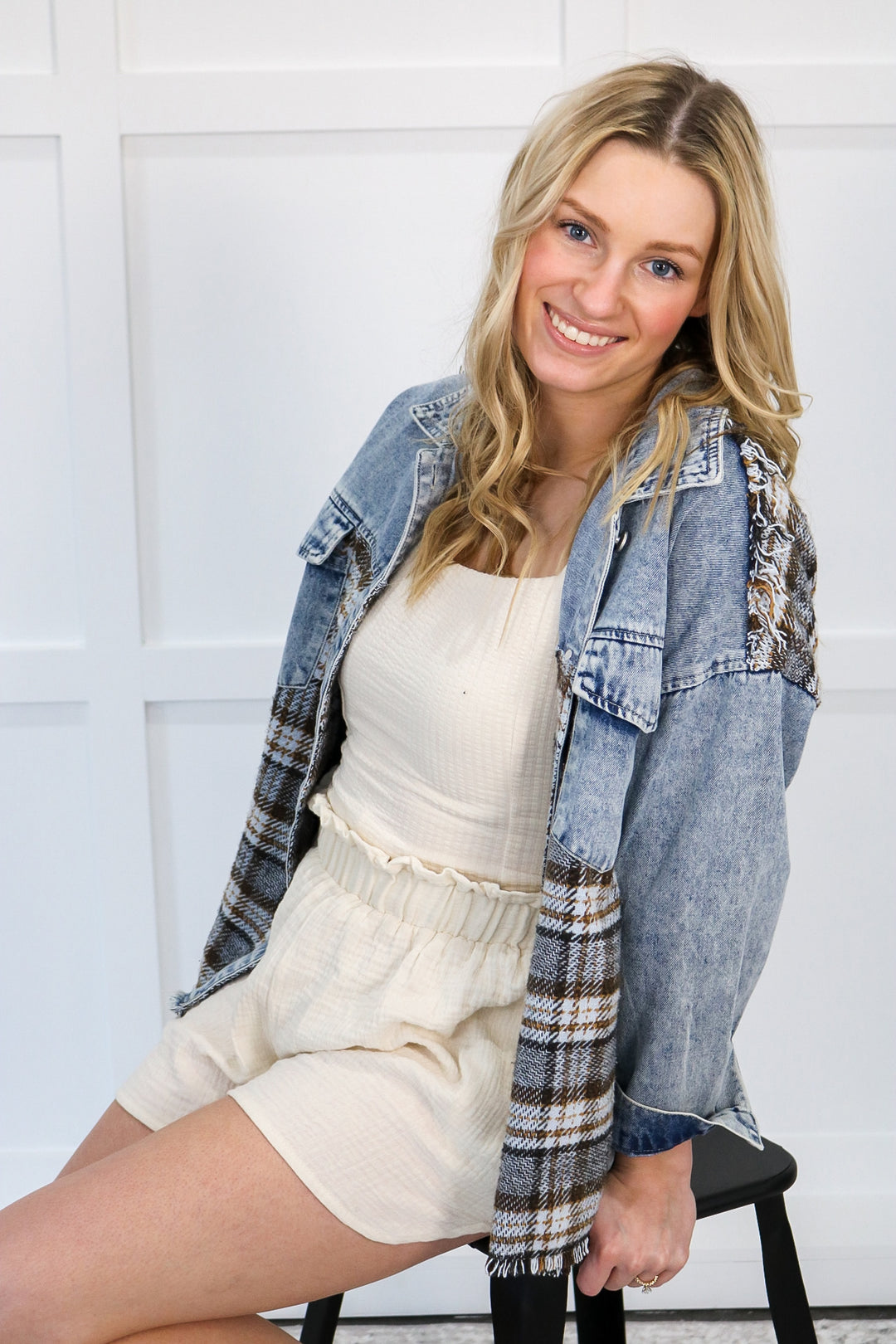 Denim and Plaid Shacket