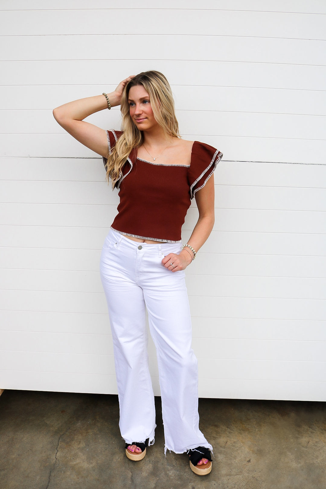 Red Rock Ruffle Tank